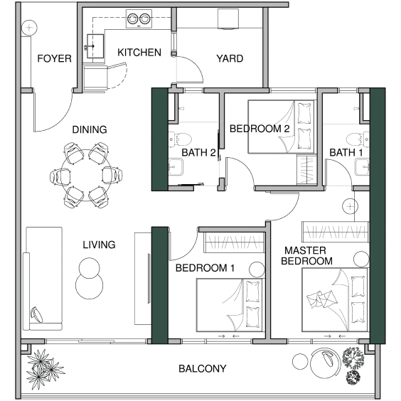 Lumina Type D floor plan